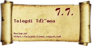 Telegdi Tímea névjegykártya