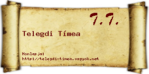 Telegdi Tímea névjegykártya